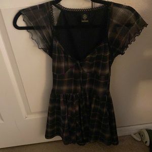 Urban Outfitters Milly Plaid Mesh Playsuit 🥀